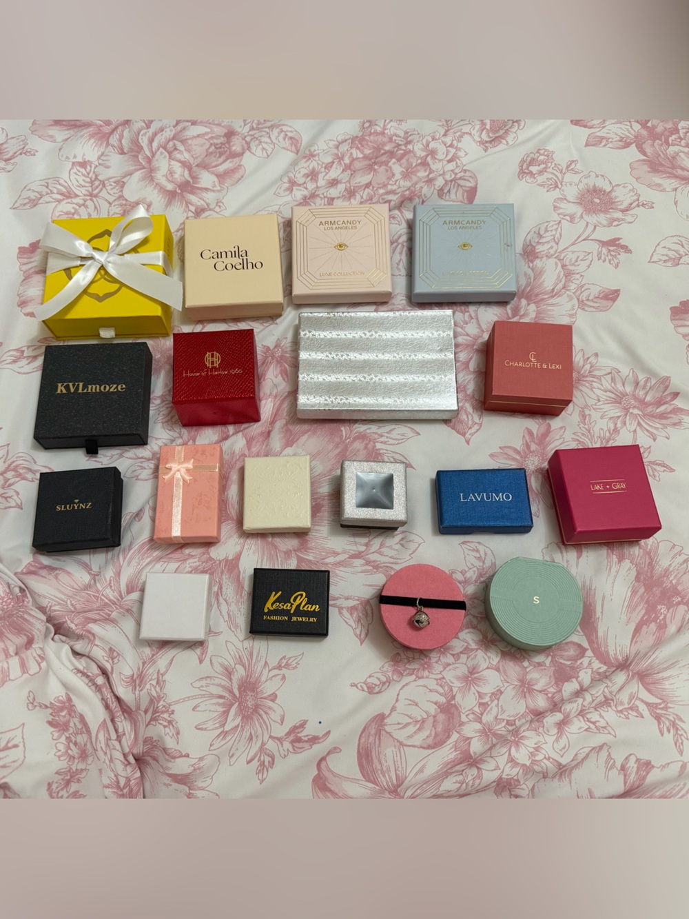 18 Count Jewelry Boxes For Rings, Necklaces, and Bracelets.